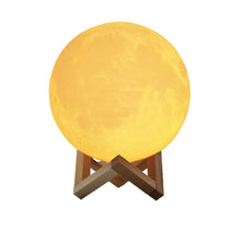Charger l'image dans la galerie, Lampe Lune 3D LED — Veilleuse Tactile Rechargeable

